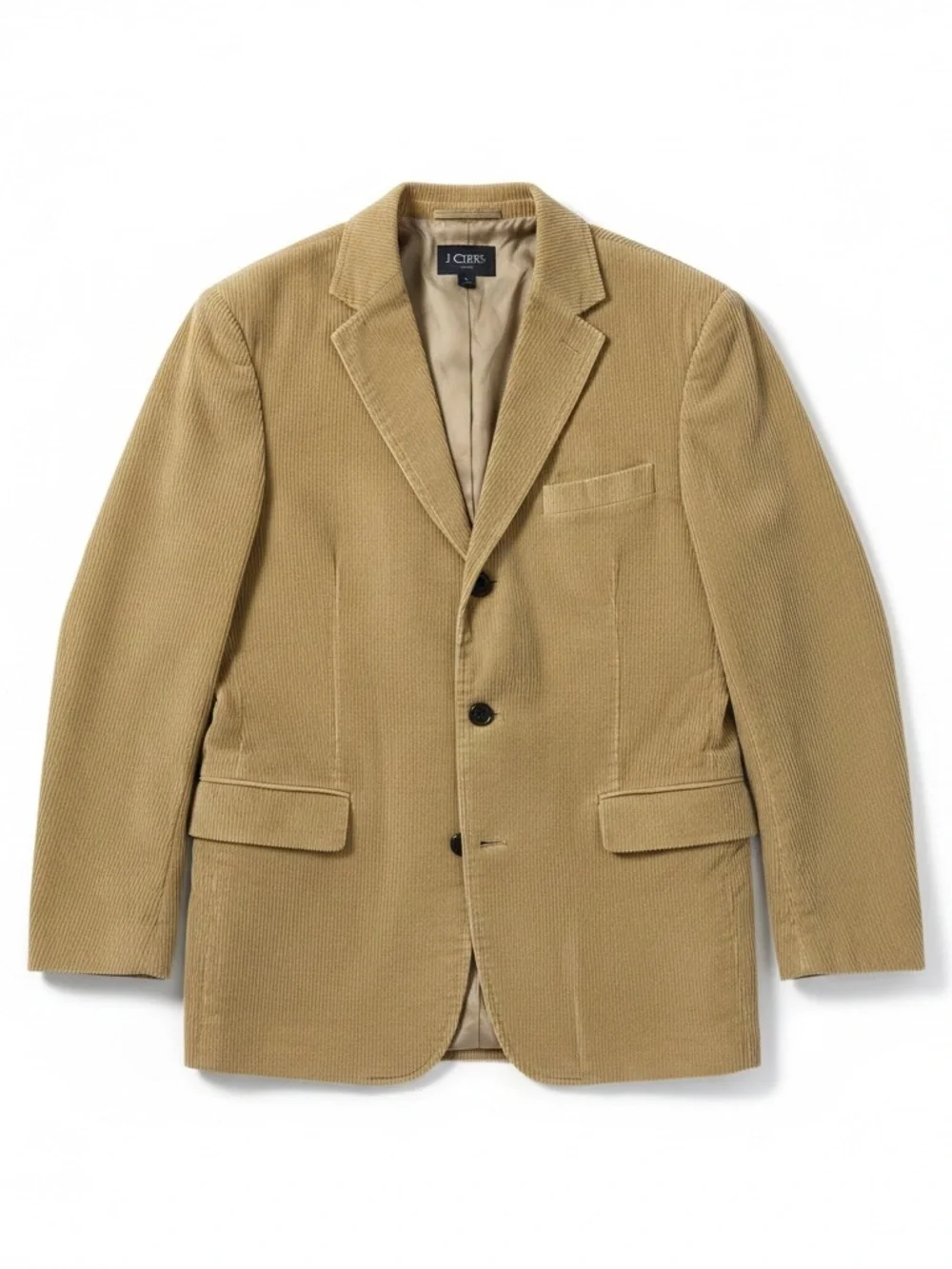 Vintage J.Crew Corduroy Sport Coat Blazer Tan Men’s Large Ivy Preppy